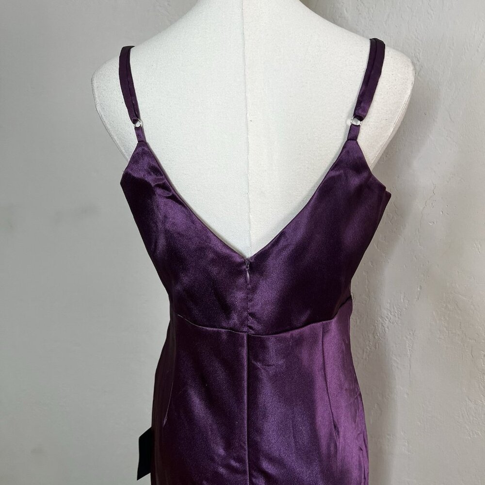 Lulu's Purple Satin Maxi Dress - Picture 6 of 14